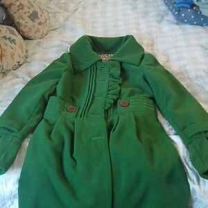 Stylish Kids' Green Pea Coat